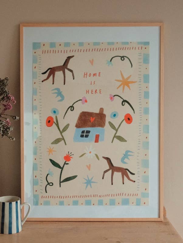 HOME IS HERE PRINT for wholesale by Martha Ratcliff Illustration