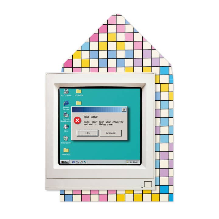 Cartão de Aniversário de Erro de Tarefa por atacado de Tache