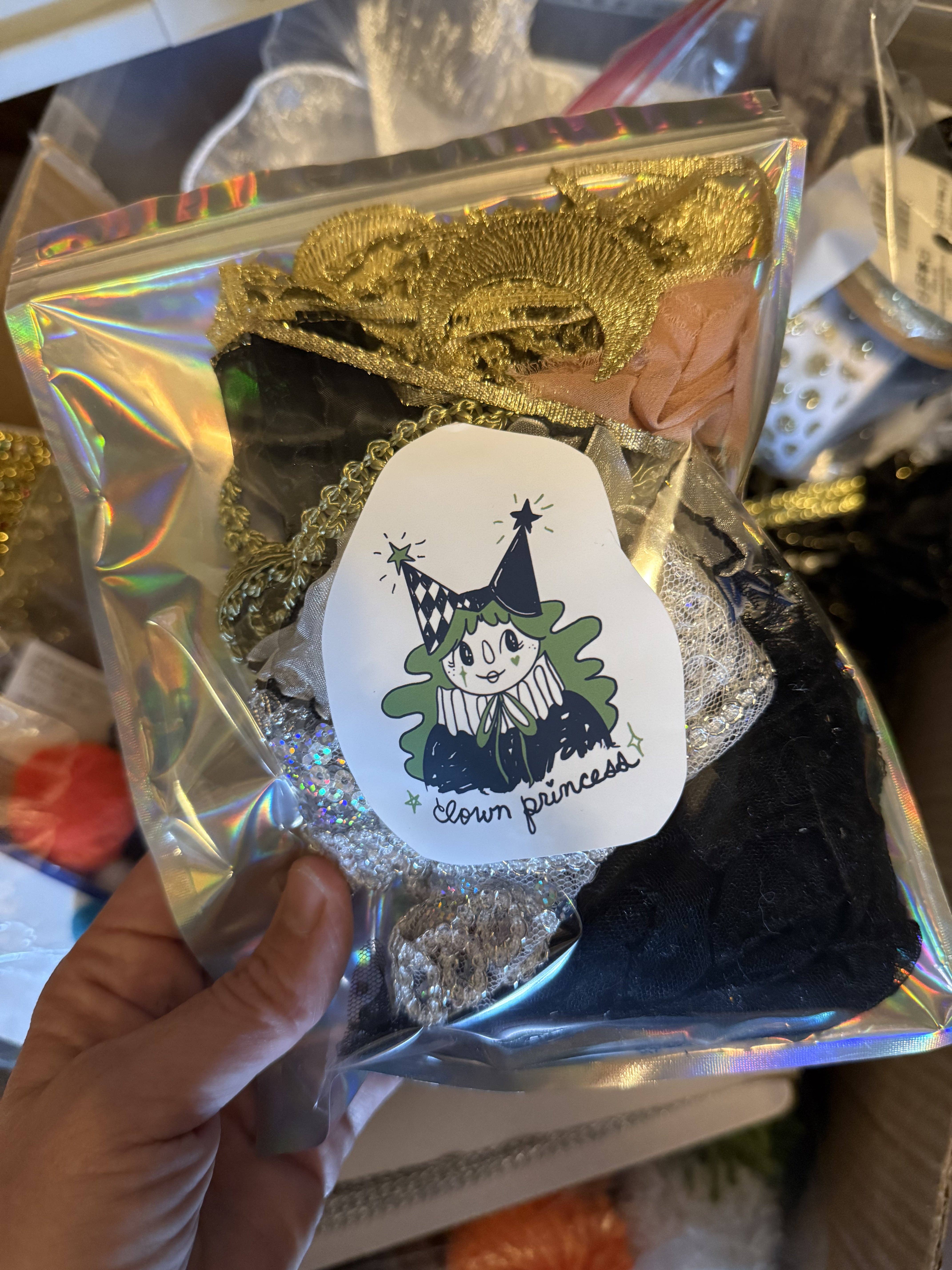 Drawings by Nicole - Wholesale DIY Craft Kit - The No Sew Guide to Making a Double Point Hat - Clown Princess, by Nicole1