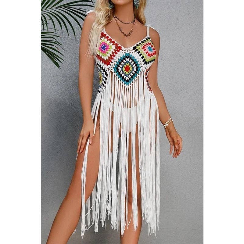 Paperdoll – Engroshandel Strandbadekåbe – Dame – HÆKLET BIKINI Boho Cover Up 7