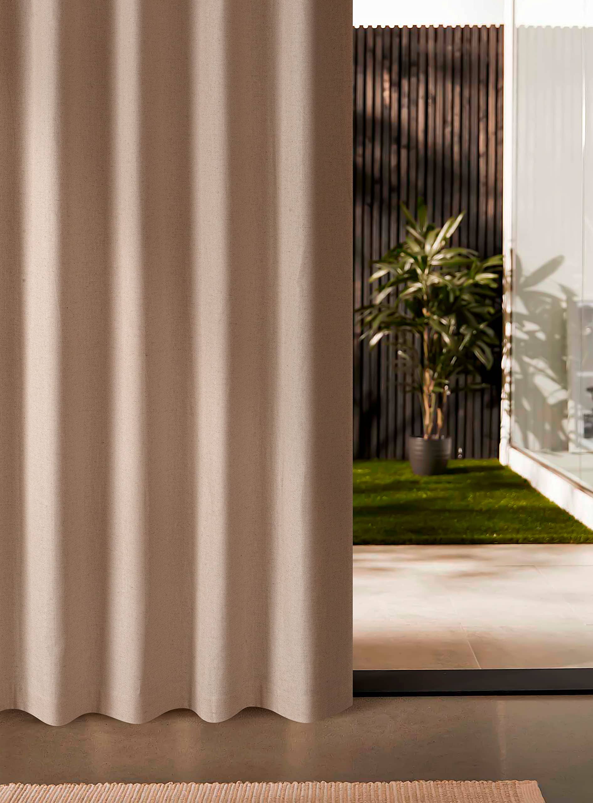 Linen Cotton Tab Top Natural Curtains, 50x108" - Set of 2 for wholesale on Faire5