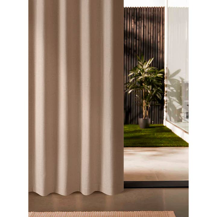 Linen Cotton Tab Top Natural Curtains, 50x108" - Set of 2 for wholesale on Faire5