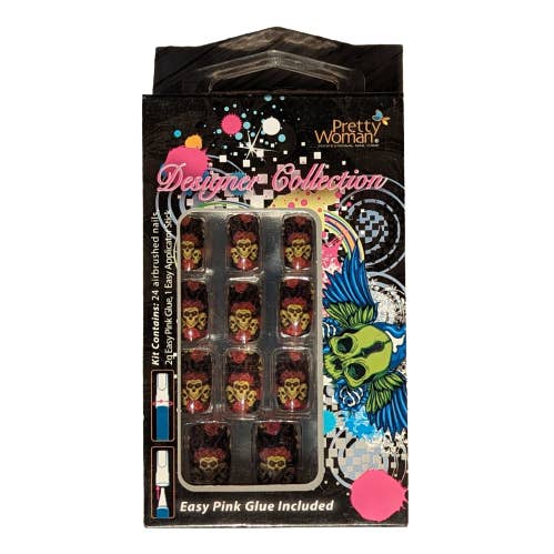 VIAI Beauty - Wholesale Press-on/fake nails - PRETTY WOMAN Designer Collection Airbrushed 24 Nails Kit2