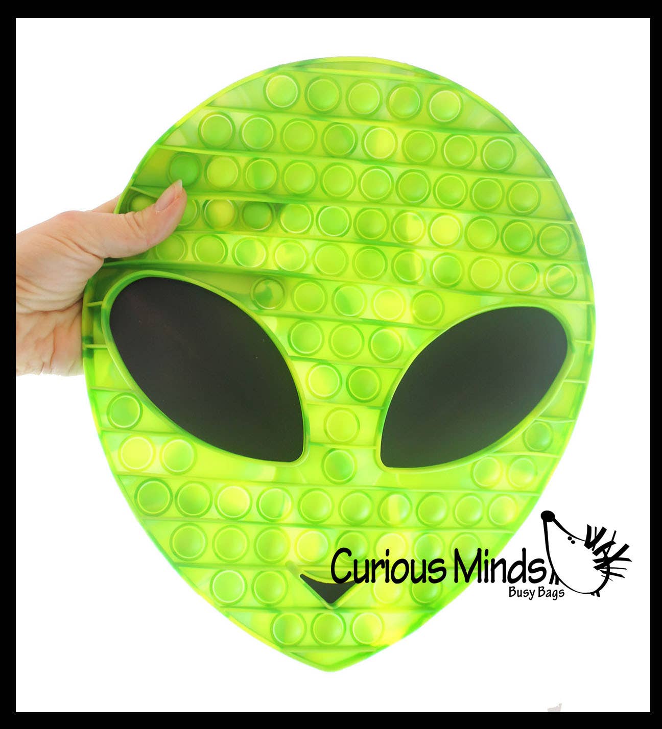 Curious Minds Toys - Wholesale Fidget Toy - Kids - 1 Jumbo Alien Bubble Pop Fidget Toy - Silicone Push Poke Bub0