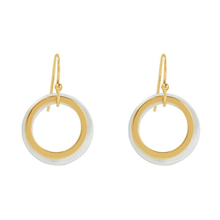 Philippa Roberts – Brincos de argola por atacado – Brincos de Círculo Duplo Aberto em Prata, Vermeil ou Misto3