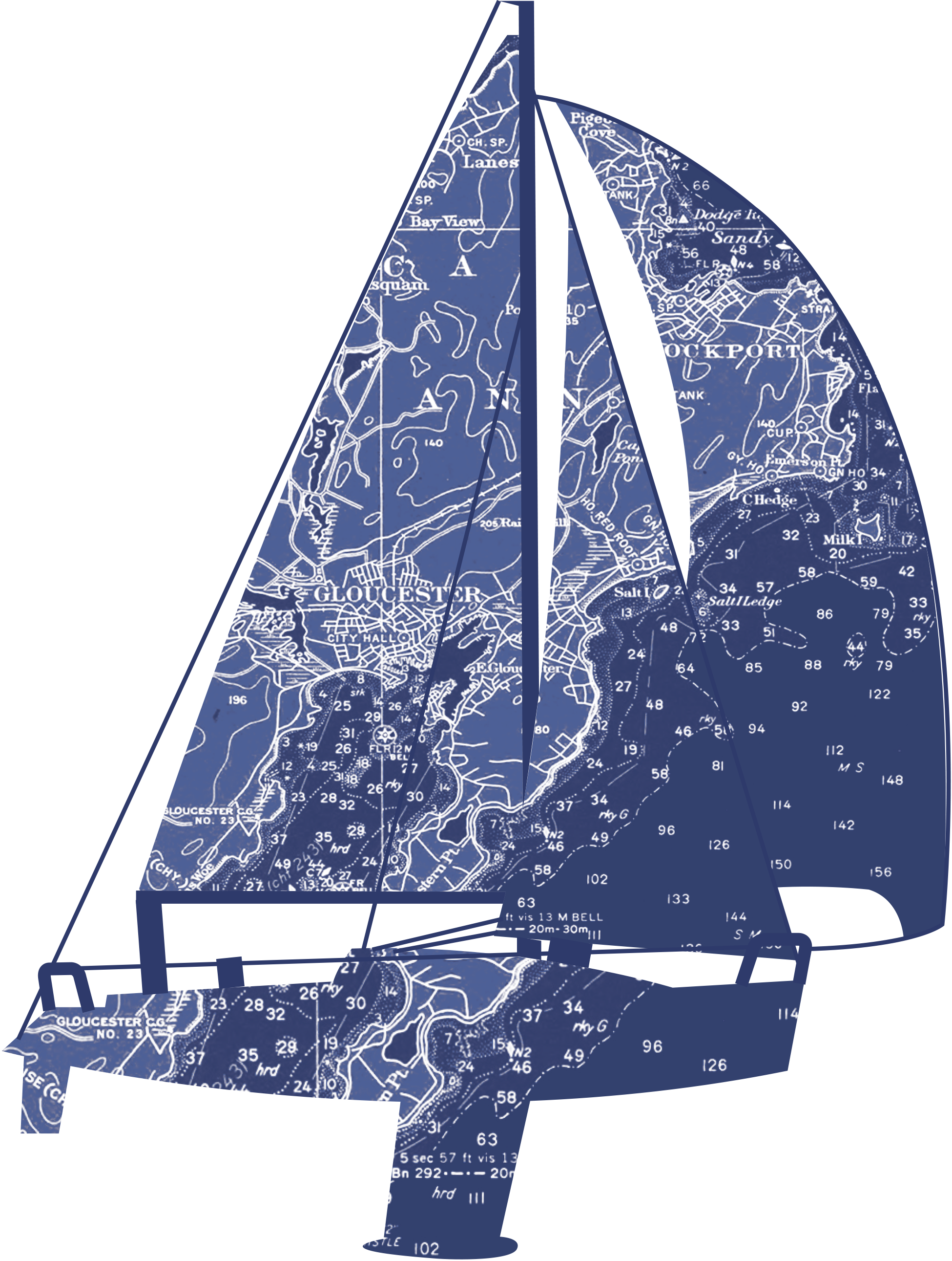 Ox Bow Decor - Wholesale Throw/Decorative Pillow - Nautical/ Cape Ann Yacht II Pillow Blue Pillow0