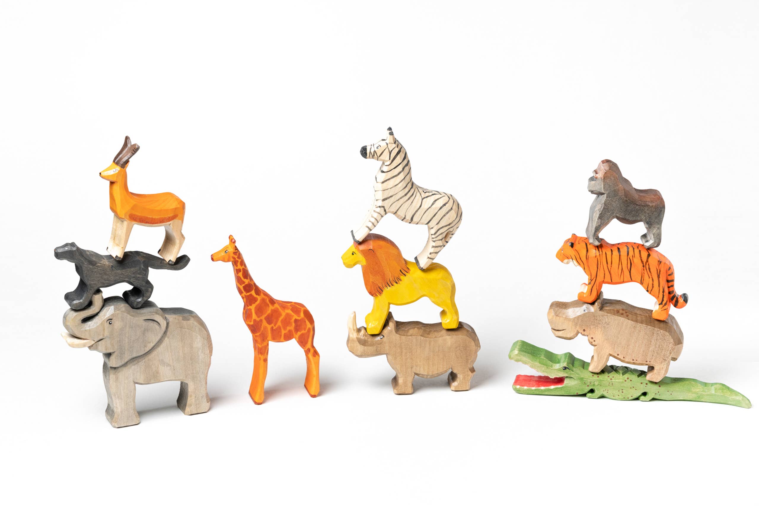 PoppyBabyCo – Großhandel Holzspielzeug – Kinder – Hölzerne Safari Tiere Spielzeug 11er Set15