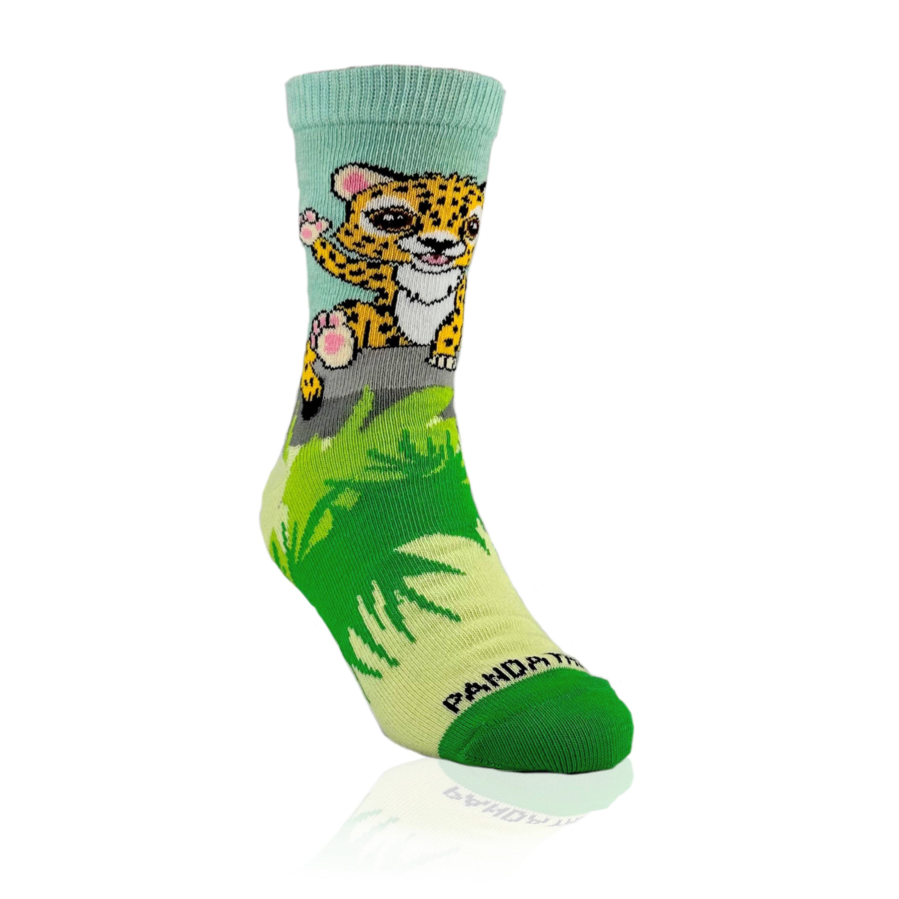 Sock Panda - Wholesale Socks - Kids - Waving Cheetah Socks from the Sock Panda (Ages 3-7)4