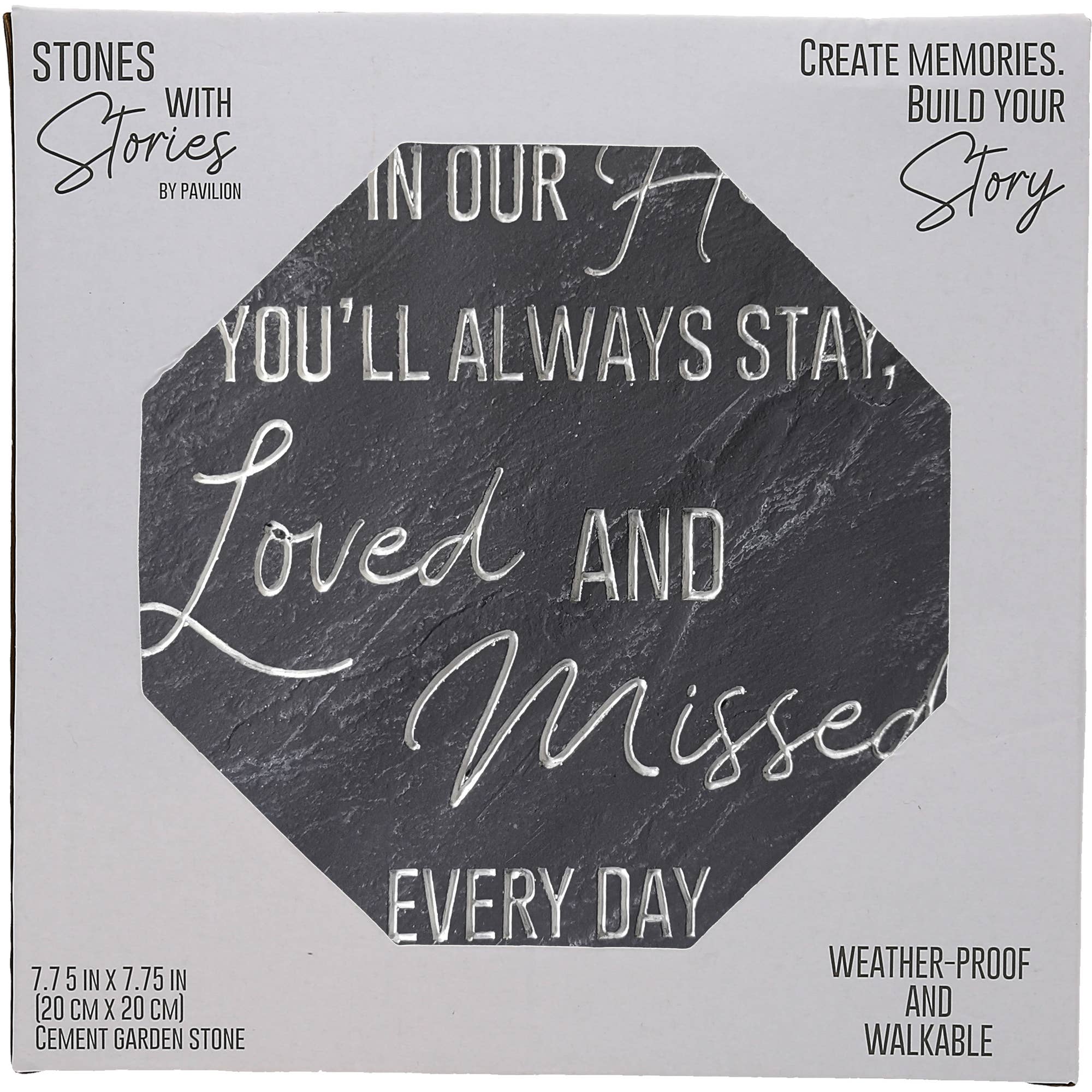 Pavilion – Großhandel Trittstein – Geliebt & Vermisst - 7,75" x 7,75" Gartenstein6