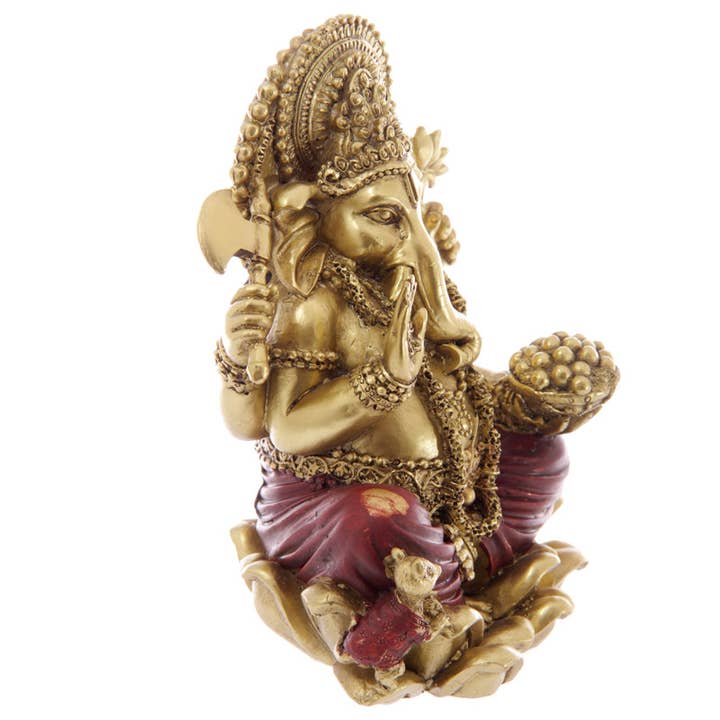 Puckator Ltd – wholesale Ornament – Gold and Red Ganesh Statue 16cm3