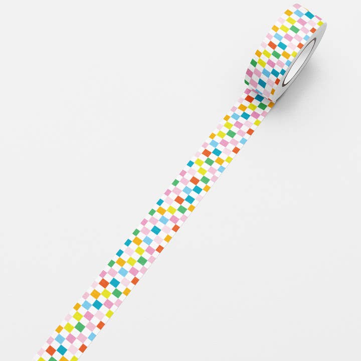 HAPPY SQUARES WASHI TAPE for wholesale by Mixtape Paper Co.