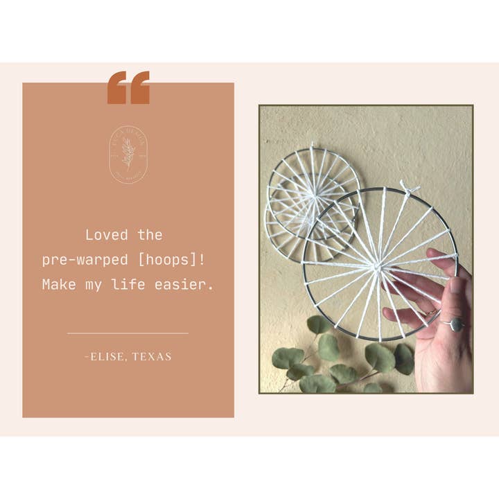 Euca Design – Großhandel Bastelset – 3-teiliges Set: Gezogene 5-Zoll-Metallreifen zum Weben6