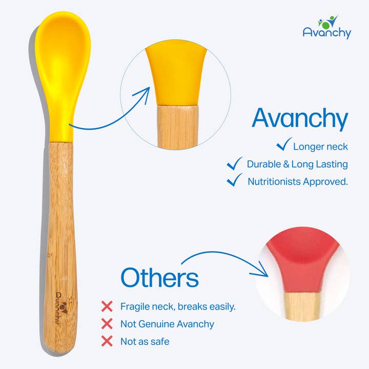 Avanchy - Wholesale Feeding Set - Baby - Avanchy Bamboo and Silicone Infant Spoons (Younger Babies)