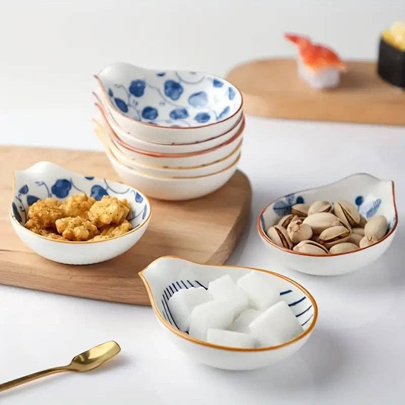 Kiyo Home - Wholesale Condiment/Dip Bowl - Coastal Dip Dishes 4-Piece Sets | Ceramic Soy Sauce Dish15