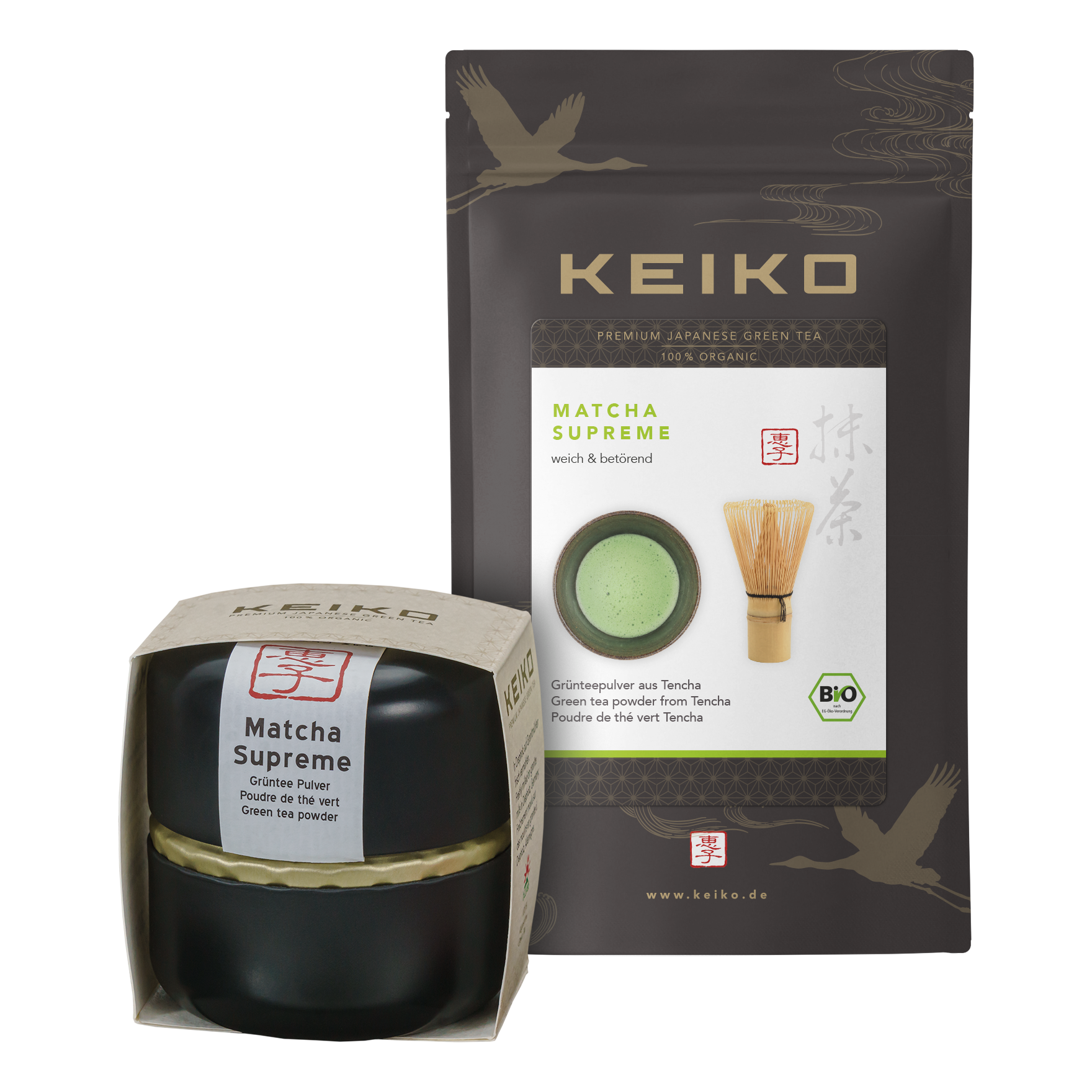 KEIKO – Großhandel Gesundheits-/Entgiftungstee – KEIKO Matcha Supreme, 30 g Dose, Bio2