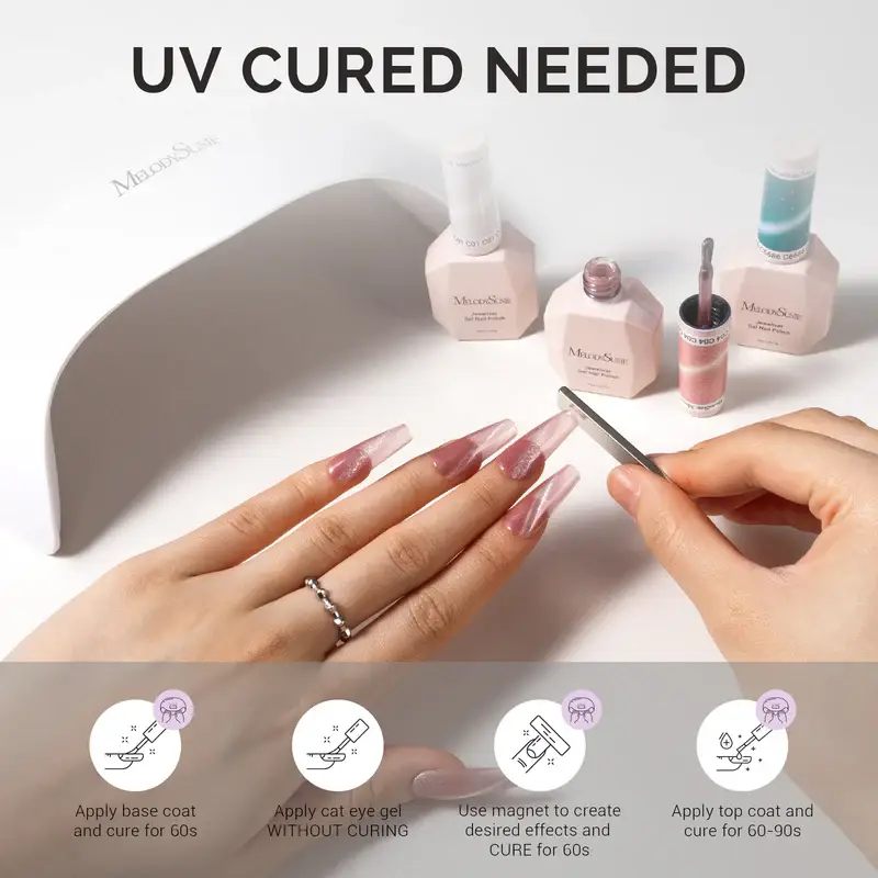 MELODYSUSIE – wholesale Nail polish – Jeweliver Cat Eye Gel Nail Polish Blood Red C31094