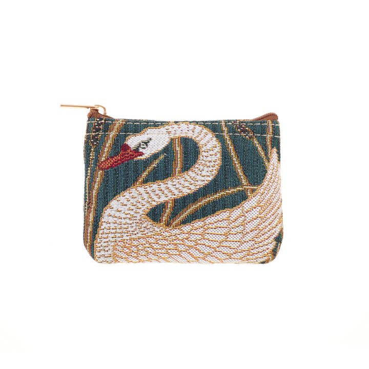 Swan - Zip Coin Purse for wholesale by Signare Tapestry
