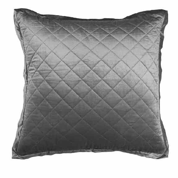 Chloe Europeisk Kudde Silver Sammet 26X26 för wholesale av Lili Alessandra