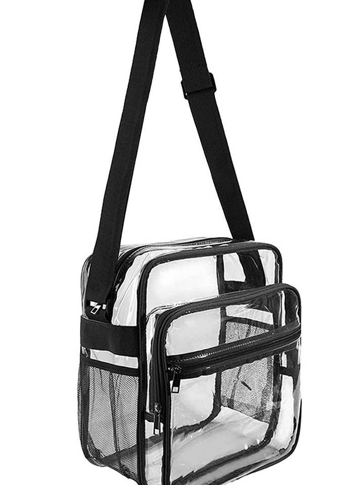 Extra Large Capacity Clear Pvc Crossbody Bag for wholesale by Cap Zone