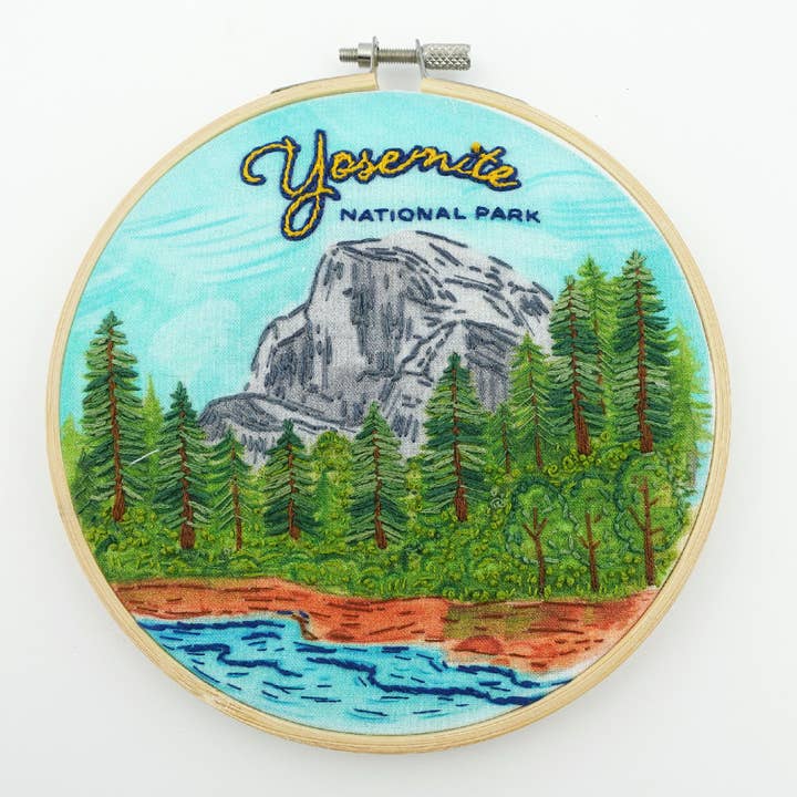 Yosemite National Park Hand Embroidery Craft Kit for wholesale by Keller Design Co.