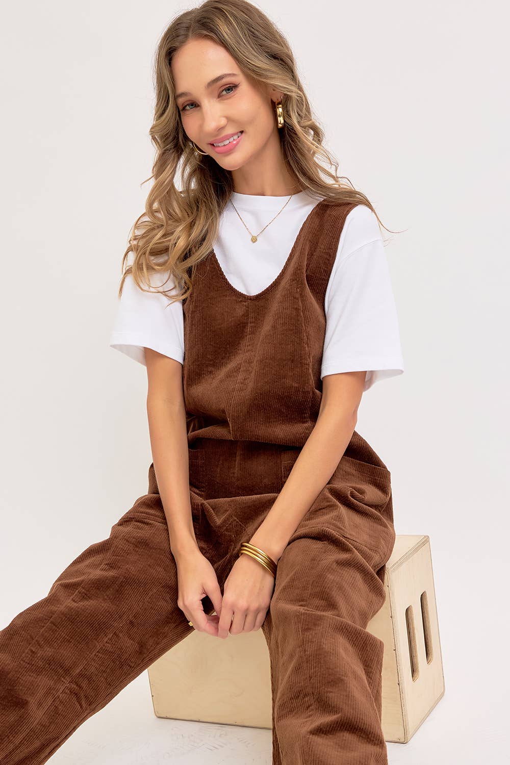 Sweet Lovely by Jen - Wholesale Overalls - Women's - PULL-ON-STYLE CORDUROY OVERALL JUMPSUIT13
