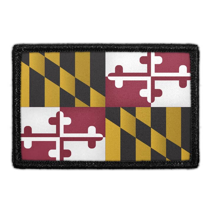 Drapeau de l'État du Maryland - Couleur - Écusson amovible pour la vente par Pull Patch