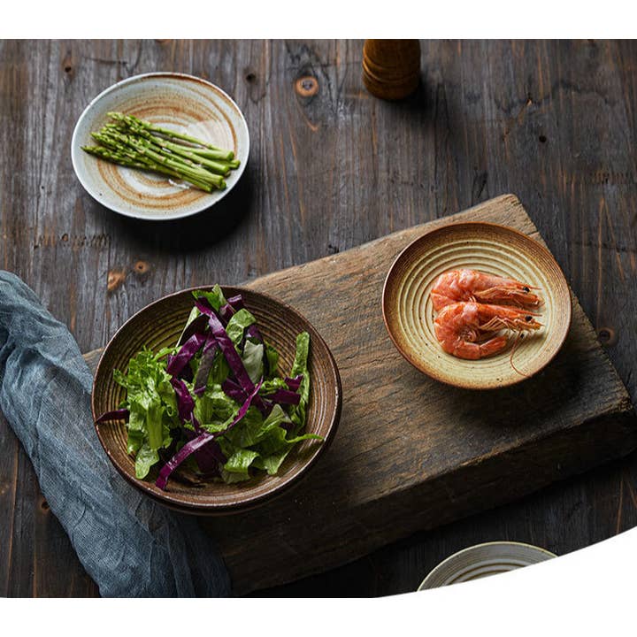 Gohobi (We cover U.S. import duties) - Wholesale Decorative Plate/Dish/Bowl - Gohobi Handmade Japanese Style Stoneware Pasta Bowl Plate11