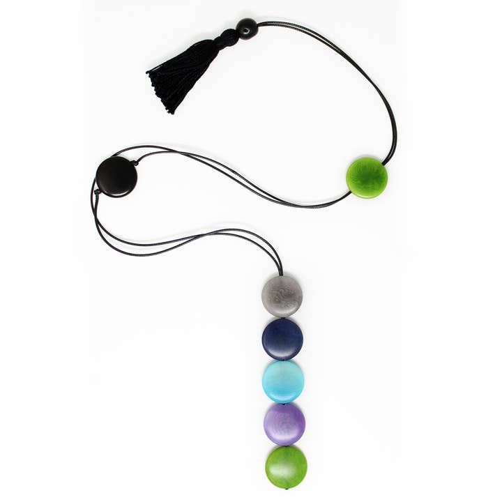 Tagua ketting munten handgemaakte fairtrade lichtgewicht voor wholesale door Muichic Natural Jewelry