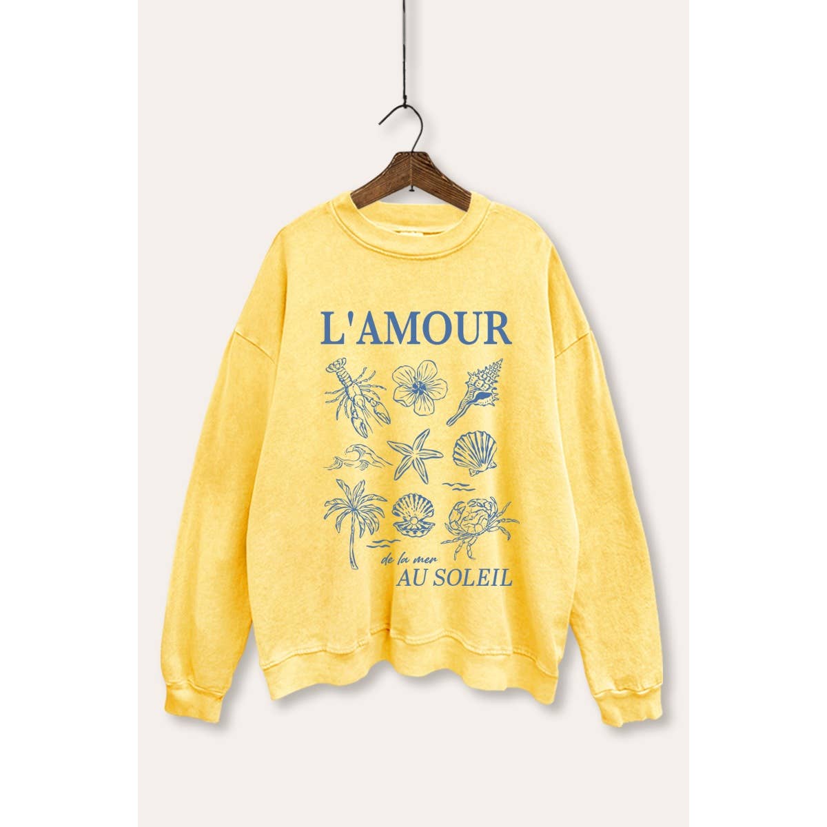 PINK NABI - Wholesale Graphic Sweatshirt - Women's - L'AMOUR AU SOLEIL MINERAL WASH GRAPHIC SWEATSHIRT7