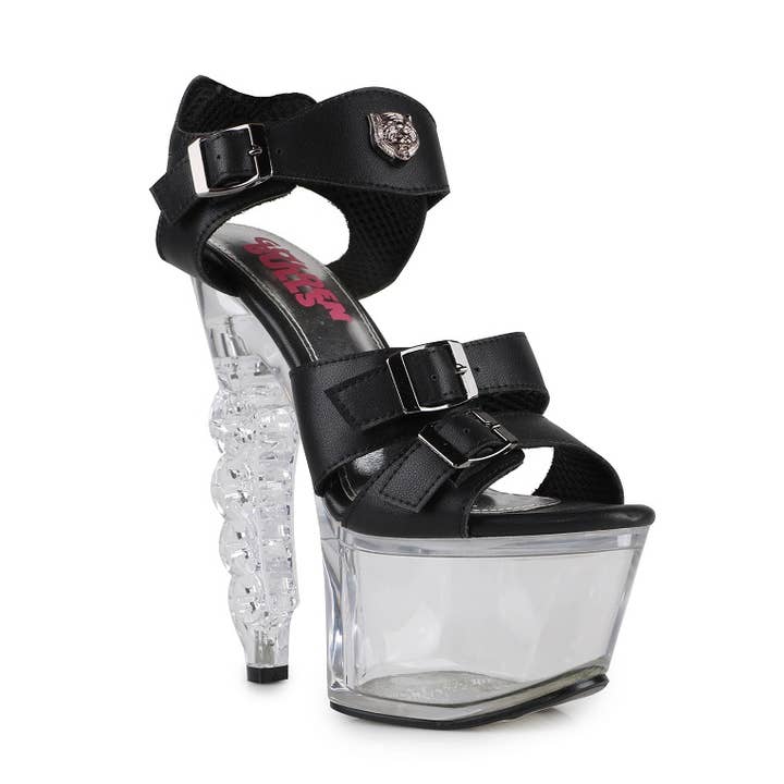 Anthony Wang - Wholesale Platform Heels - Women's - GB JUJUBI 01- CLEAR HEEL PLATFORM SANDALS