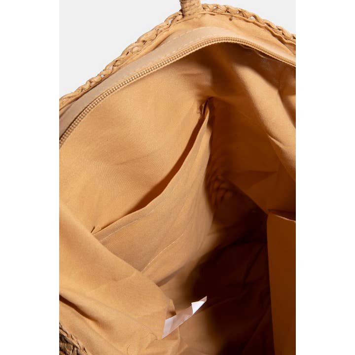 Collections by Fame Accessories - Wholesale Tote Bag - Women's - Intricate Braided Tote Bag2