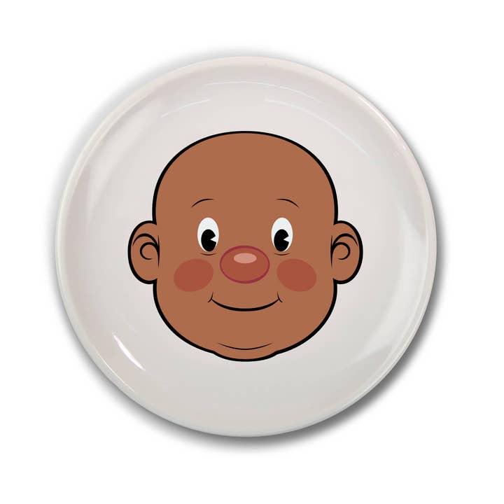 Fred & Friends - Wholesale Dinner Plate - Kids & Baby - Food Face - Dinner Plate Brn