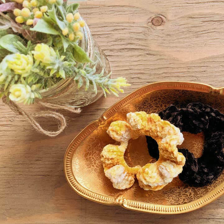 Velvet Scrunchies for wholesale by Chroknitcles