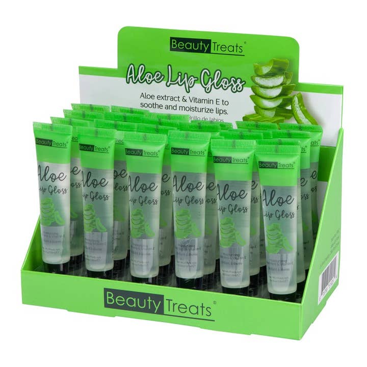 PINEAPPLE Beauty - Wholesale Lip Gloss - Beauty Treats 519C Aloe Clear Lip Gloss - 24pc