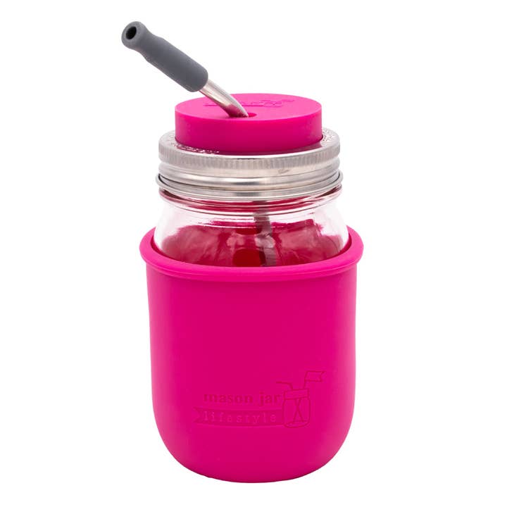 Mason Jar Lifestyle - Wholesale Drink Huggers & Koozies - Silicone Sleeve for Regular Mouth Pint 16oz Mason Jars11