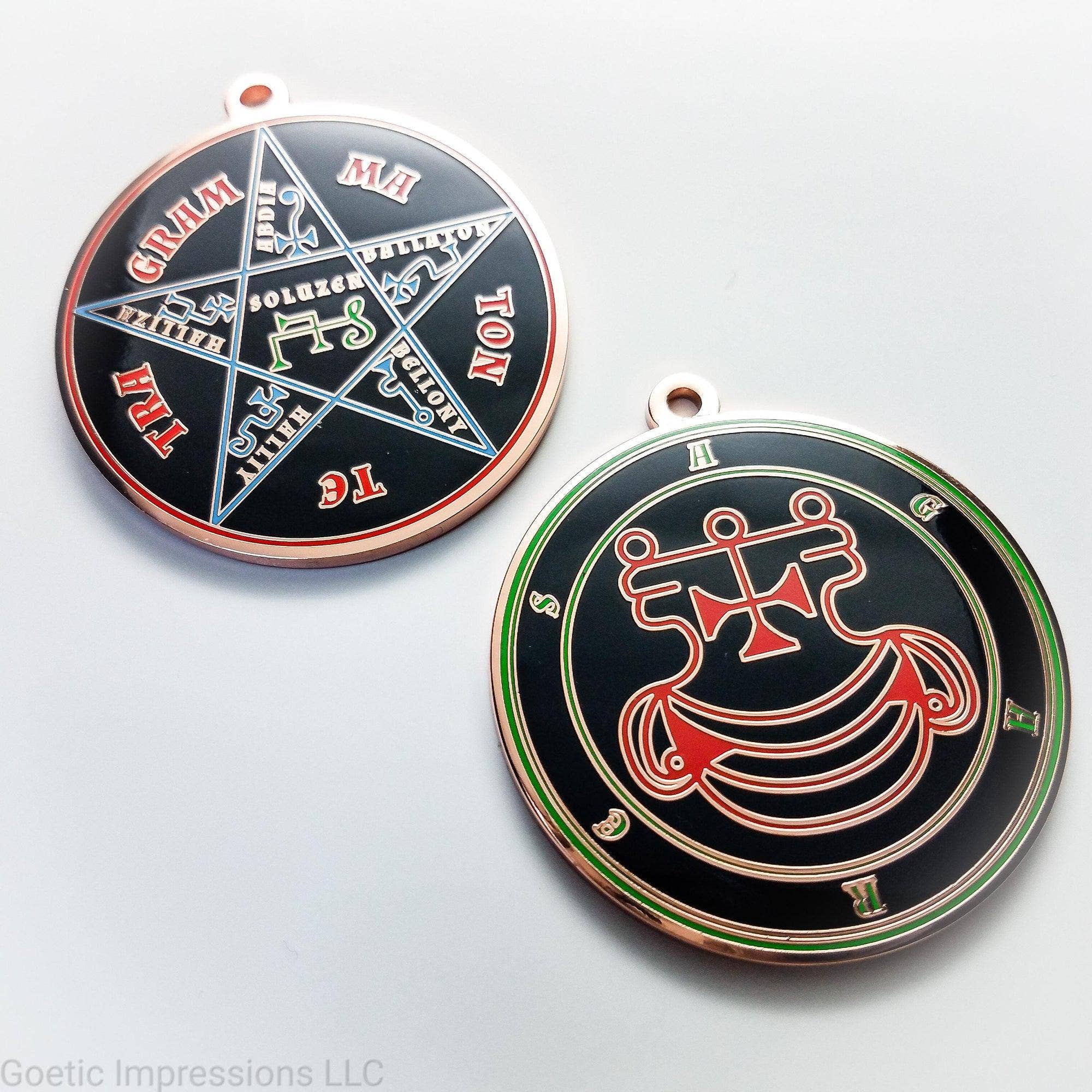 Goetic Impressions - Vente Breloques/médailles personnalisées - Médaillon Sigil d'Agares - Sceau Démoniaque d'Ars Goetia4