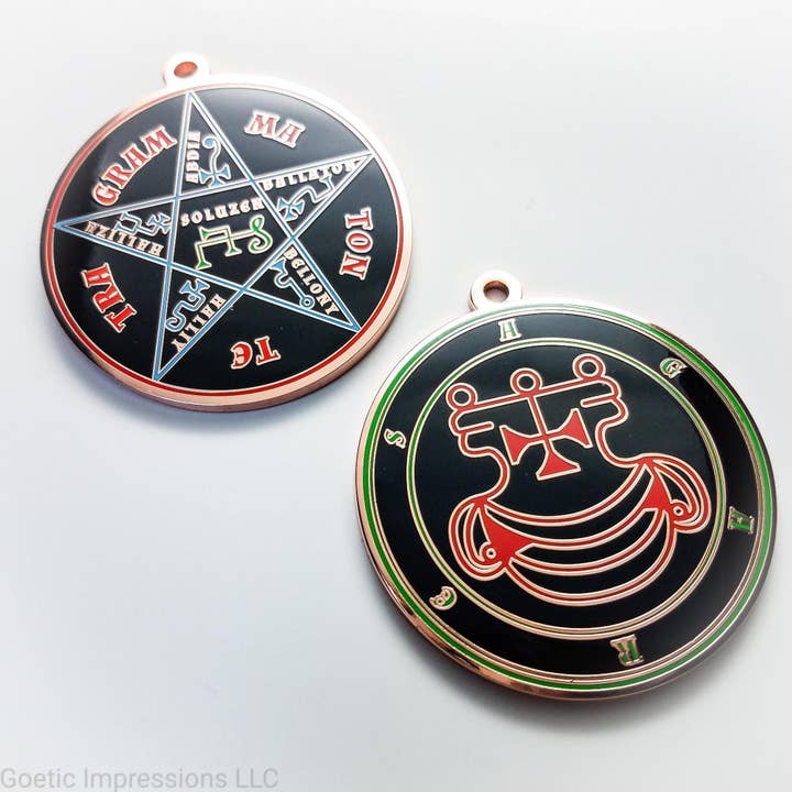 Goetic Impressions - Vente Breloques/médailles personnalisées - Médaillon Sigil d'Agares - Sceau Démoniaque d'Ars Goetia4