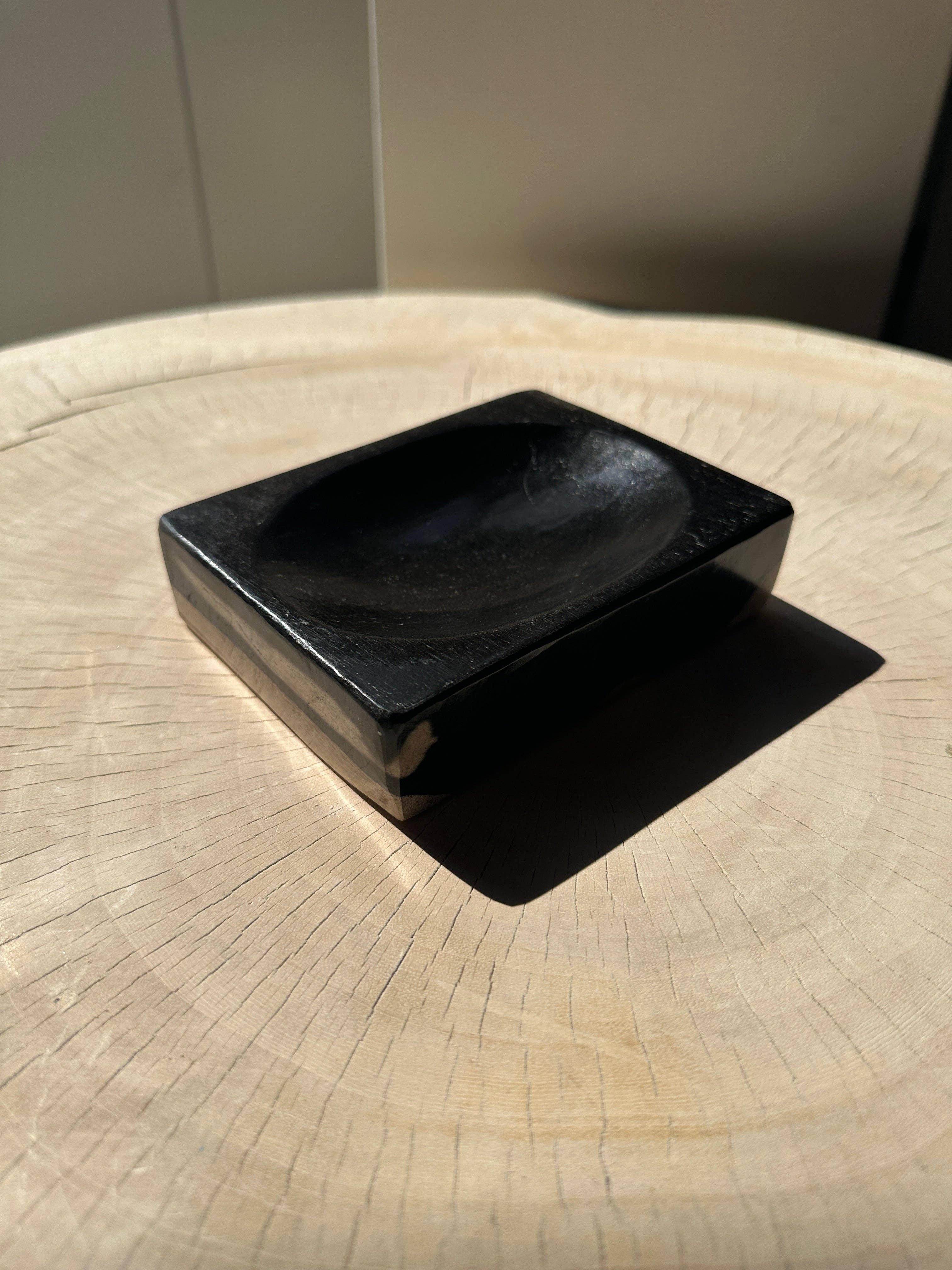 Office Objets - Wholesale Bath Soap Dish - Petrified wood soap dish with white underside46