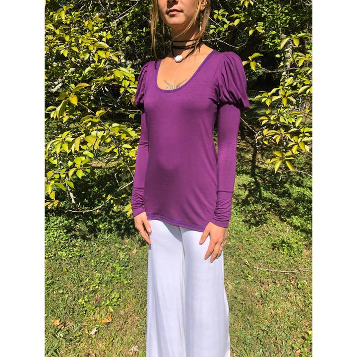 Bridgerton Top Ameixa por atacado de Accentuates Clothing