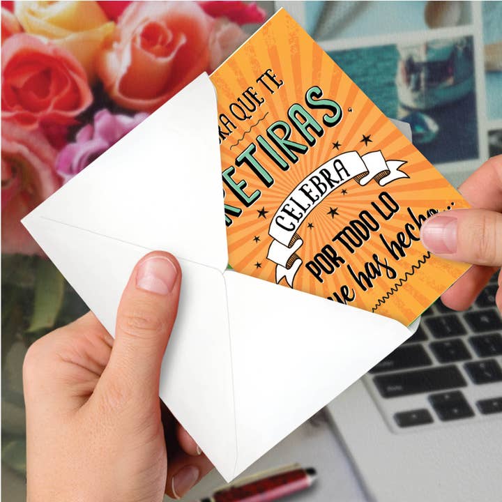 NobleWorks - Vendita all'ingrosso Biglietti di auguri per il pensionamento - Carta di pensionamento - As You Retire - Spagnolo3