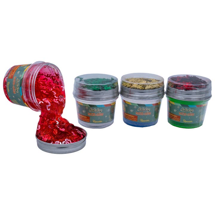 Toysmith - Wholesale Putty/Slime - Kids - Holiday Mix Ins, Putty/Slime Kit, Clear/Confetti/Colorful