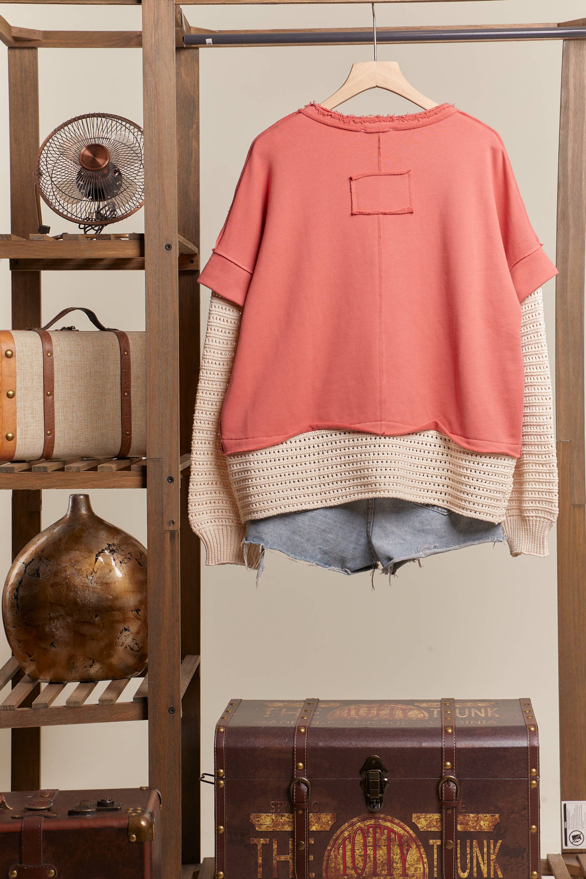 Mello. - Wholesale Knit Sweater - Women's - Washed Layered Knit Sweater7