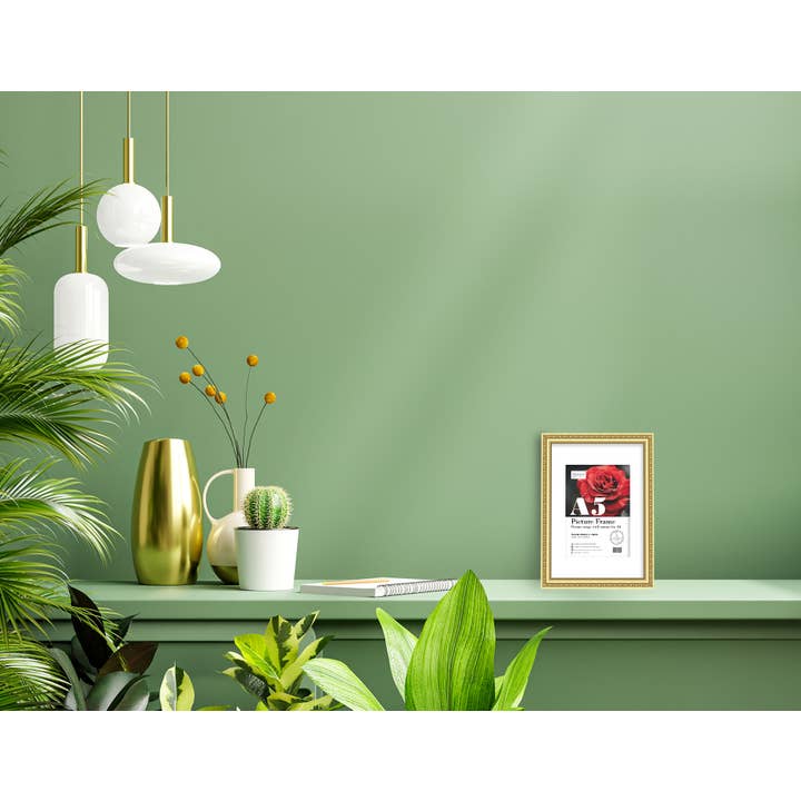 A5 Gold Ornate Picture Frame With White Mount for A6 for wholesale on Faire3