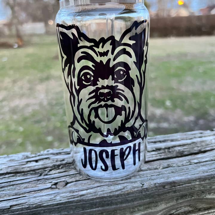 Verre à boire Dog Lover avec couvercle en bambou pour la vente par Custom reasons