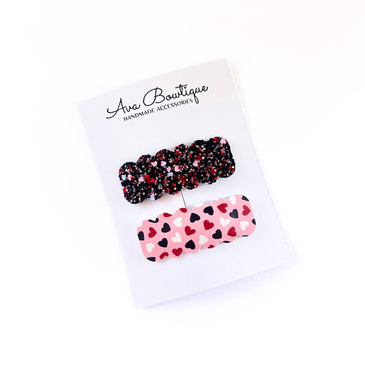 Valentines Snap Clip - Valentinstag-Haarclip - Mädchen für den Großhandel von Ava Bowtique