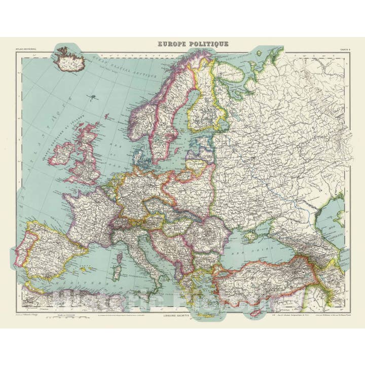 Historic Map - 1936 Europe Politique. for wholesale by Historic Pictoric