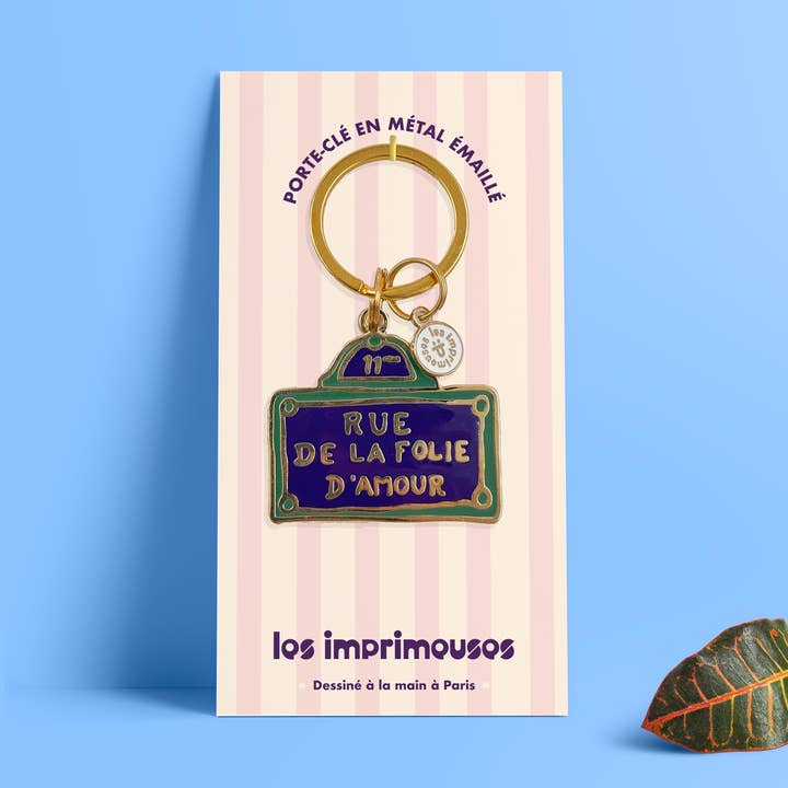 Nøglering - Gadeskilt - Gaden for kærlighedens galskab for engroshandel hos LES IMPRIMEUSES