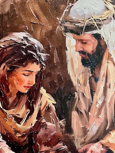 Rustic Nester - Wholesale Art Print - Nativity canvas art print, Christian home decor, Seasonal3