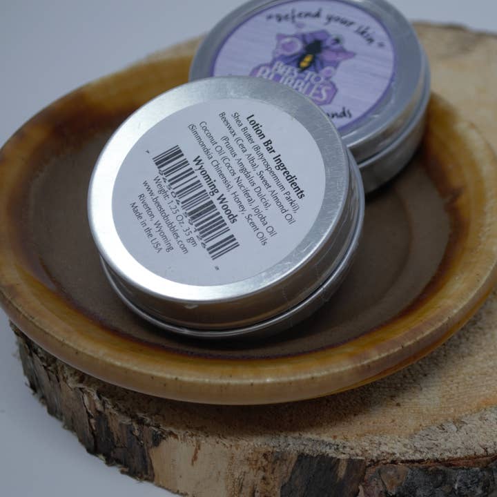 Bees-to-Bubbles Handcrafted Soaps – Loção sólida por atacado – Barra de Loção Sólida para Corpo e Mãos Wyoming Woods0