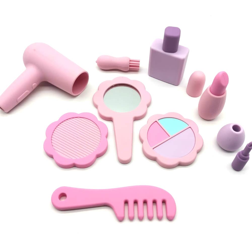 PETIKIDS – Conjunto de brinquedos - Crianças por atacado – Kit de beleza em silicone para brincadeira de faz de conta0